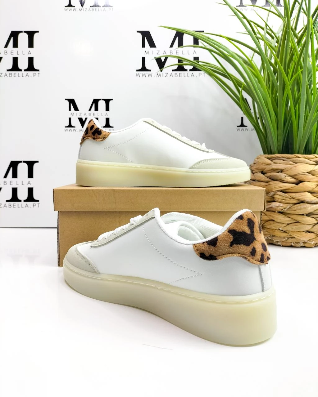 Sapatilha / Ténis branco com detalhes animal print T.39 – photo 5